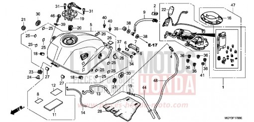 RESERVOIR A CARBURANT/POMPE A CARBURANT VFR800XD de 2013